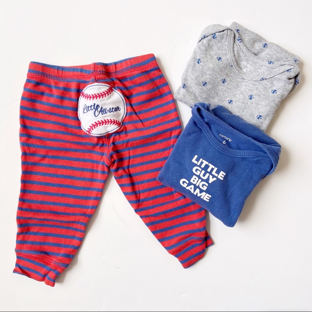 3 pc lot baby boy clothes, Sz 6 mos